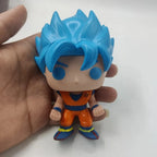 Funko Dragon Ball Goku #121 Super Saiyan Model Cake Ornament Toy Sculpture Blue Practice Suit Animated Character Statue