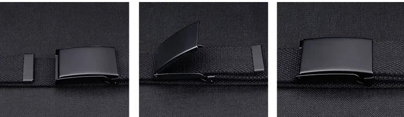 1/2pcs Canvas Nylon Belt Men Black Automatic Buckle Unisex Women Large Big Size Jeans Belts Plus LONG Extra Size 160 150 140cm