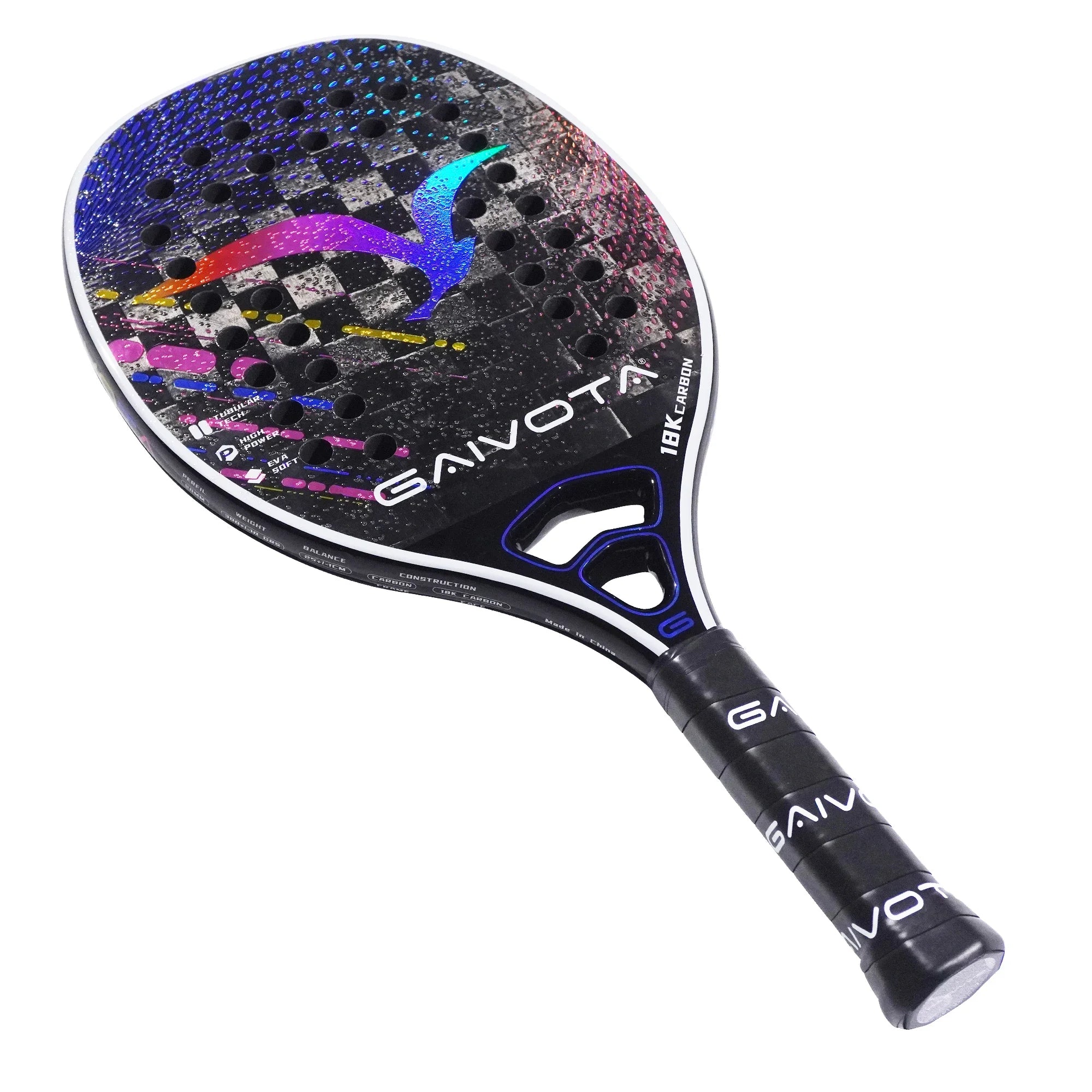 GAIVOTA 2025 300g lightweight beach tennis racket made of 18K carbon fiber, suitable for intermediate and advanced athletes