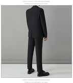 S-8XL Suit Men's Fashion Casual Outdoor (Blazer+ Pants) Gentleman Business Wedding Slim-fit Formal British Style Wedding Suit