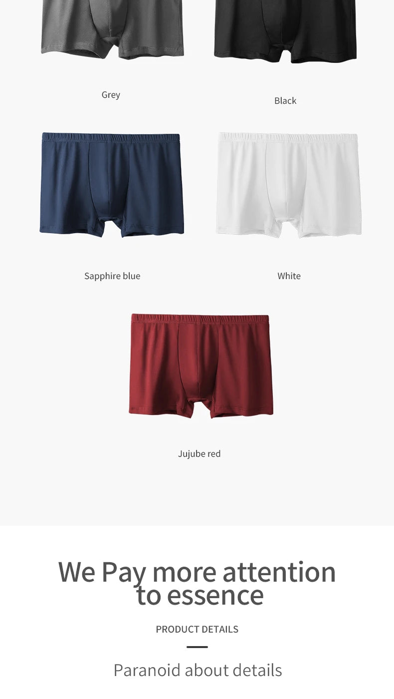 Men's Underwear 100% Cotton Boxer Briefs Summer Large Size Thin Breathable Comfort Underwear Sports Boys Boxer Briefs