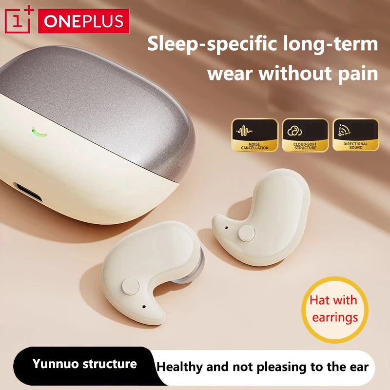  Oneplus Sleep Headphones Wireless Bluetooth Earphones Semi-in-ear Mini High-quality Sound Long Battery Life Office Travel