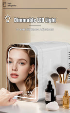 Mirror Car Refrigerator Home Small Fridge Mask For Makeup Cosmetics Home Refrigerator Cooling With LED Light Refrigerator For Makeup 4L/6L EU