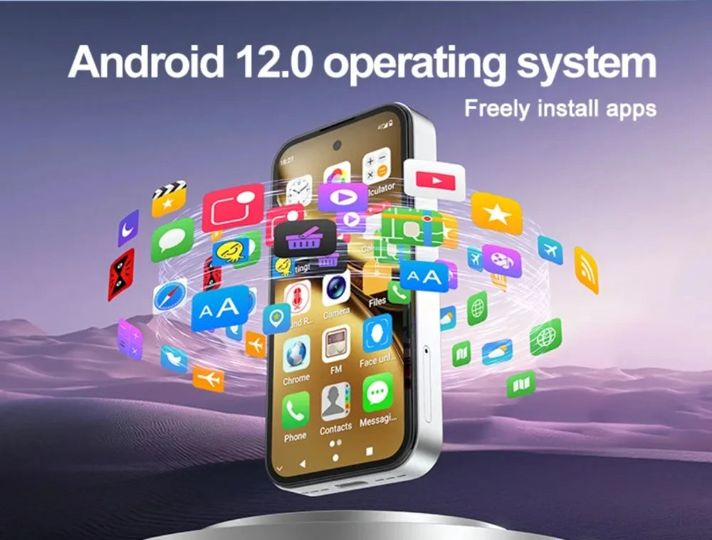 UNIWA Q333 4G Full Bands MINI Smartphone Android 3GB+64GB Mobile Phone 2000mAh Face ID WhatsApp GPS Small Phone Support TF Card