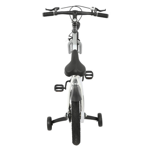 16 Inch Children's Bicycle Carbon Steel Mountain Bike with Auxiliary Wheels & LED Light for 5-8 Years Old,Height Adjustable,60Kg