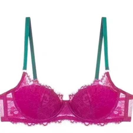 Sexy Lace Bra & Panty Set Minimizer Anti-Sag Full Coverae Adjustable Underwire Big Bust Support Thin Side Support No Spillageg