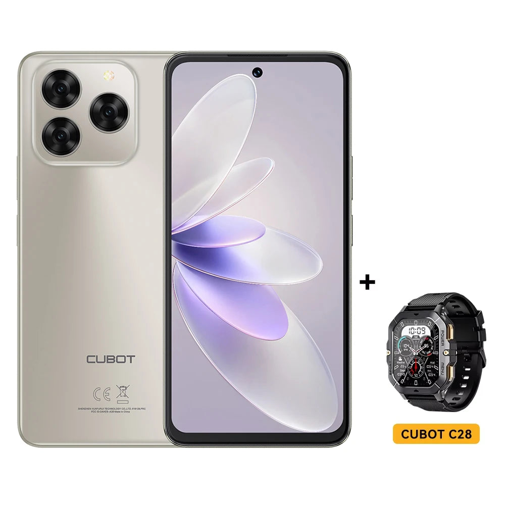 Cubot Note 60 Smartphone, Android 15, 7.2-inch 120Hz Display, Octa-core,16GB(6+10GB )RAM 128GB ROM, 48MP Camera, 7000mAh Battery