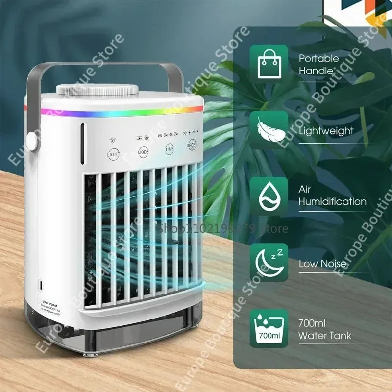 Mobile Home Cooler Fan Mini Multi-use USB Air Cooler Mist Humidifier High Speed Wind Main image