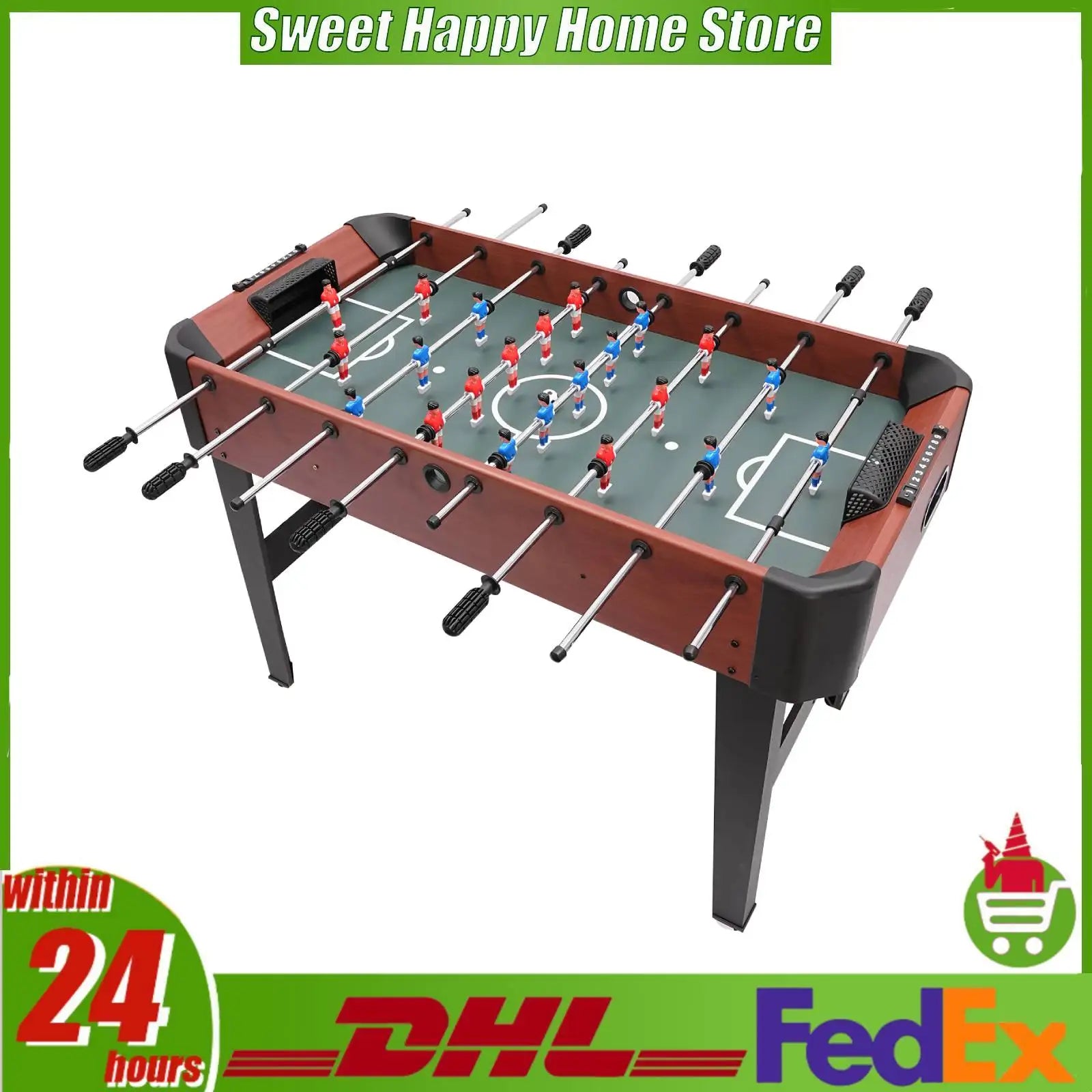 Foosball Table Soccer Table Game 8 Rods Tabletop Football Game 47x24in Indoor Entertainment for Kids Adults Home Game Room Main image
