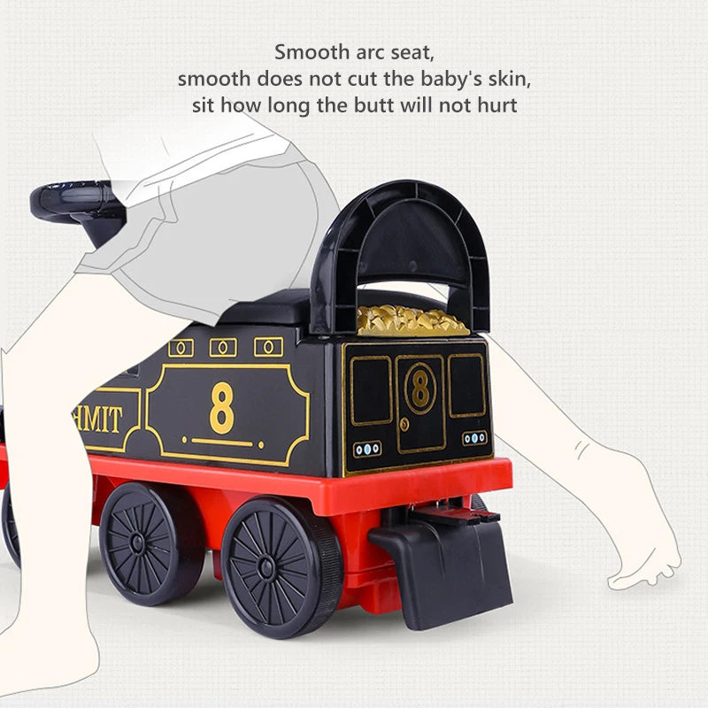 Kids Train Riding Toy Ailway Classical Electric Model Can Carry A Small Train Rail Car Children's Baby Walker Stroller Toys Boys