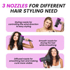 Professional Hand Blow Dryer Travel Home Use Powerful Ionic Barber Salon Equipment Hot Cold Wind Super Black One Step Hair Dryer