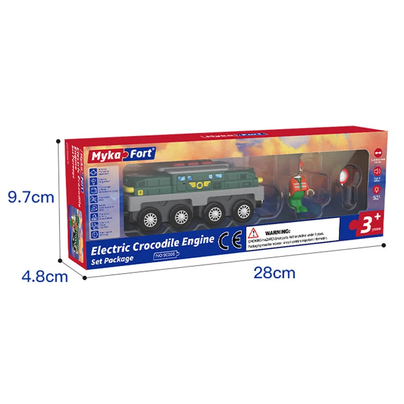 Battery Operated Locomotive Pay Train Set Fit for Wooden Railway Track Powerful Engine Bullet Electric Train for Boys Girls Gift