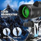 DISCOVERY 40x60 Monocular Telescope with Smartphone Holder & Tripod, High Power BAK4 Prism Lens Monocular For Hunting Camping