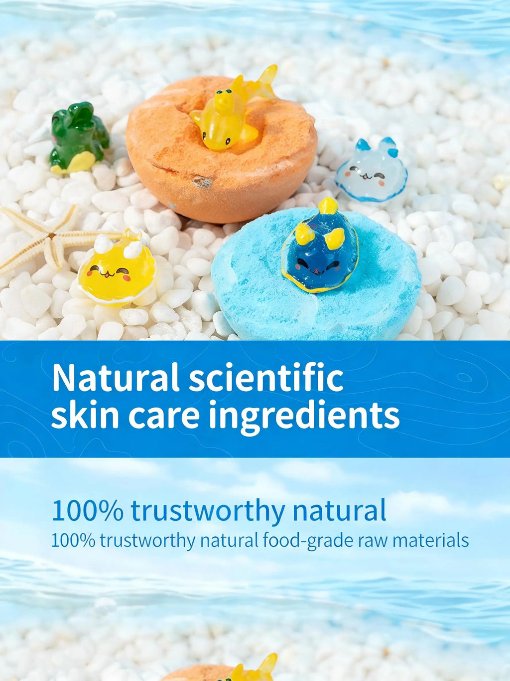 Children’s  Bath Bombs Set Bath Gift with Hidden Toys Safe Ocean Bubble Bath Perfect for Sensory Play Bathtime Fun