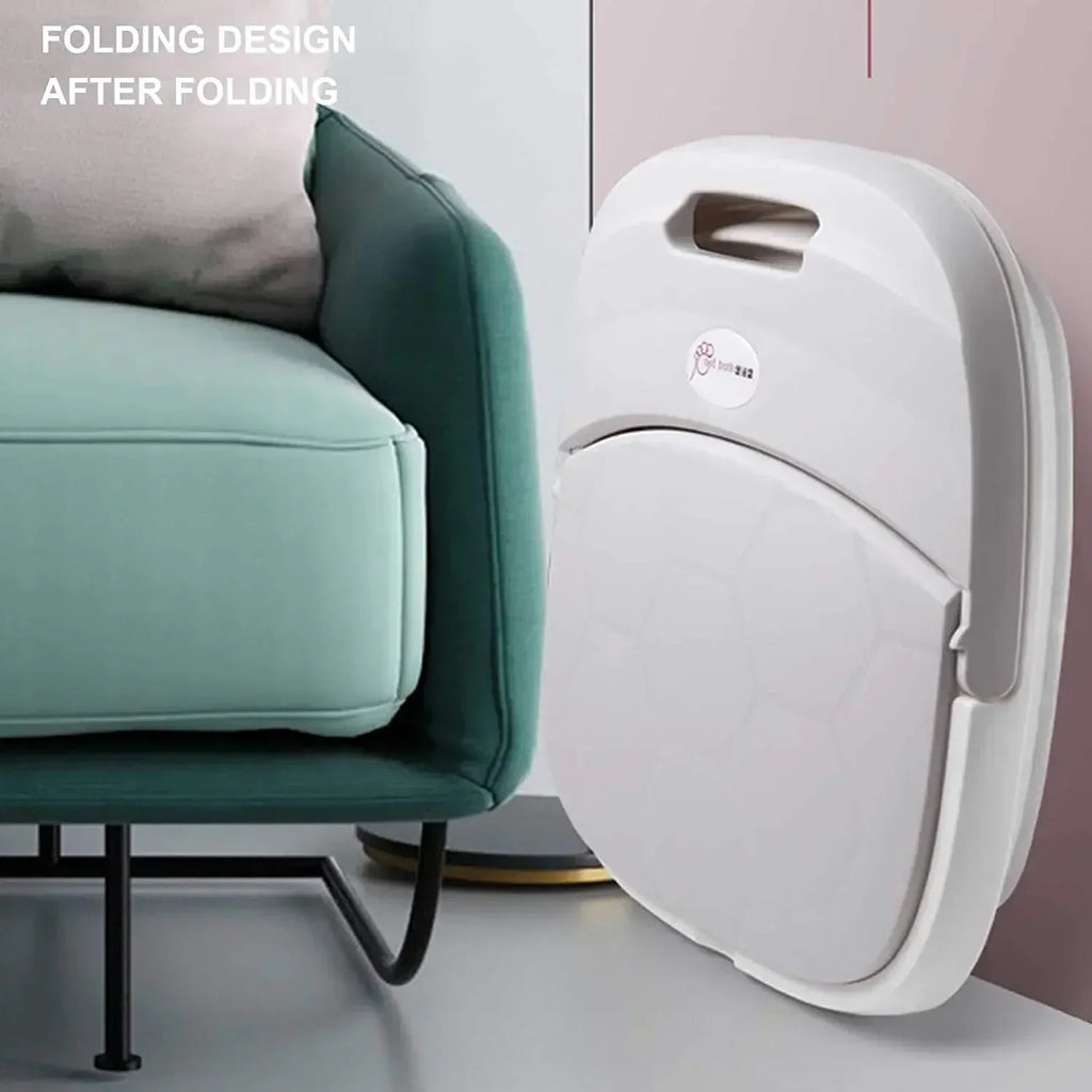 Folding Foot Bath Massager with Heat Vibration 4 Rollers Temperature Control Wireless Remote Foot Spa for Pain Relief Home Use