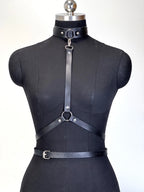 Women Fashion Belt Female Street Style Harness Adjustable Chest Belt with Chain Leather Waistband Gothic Clothing Accessories