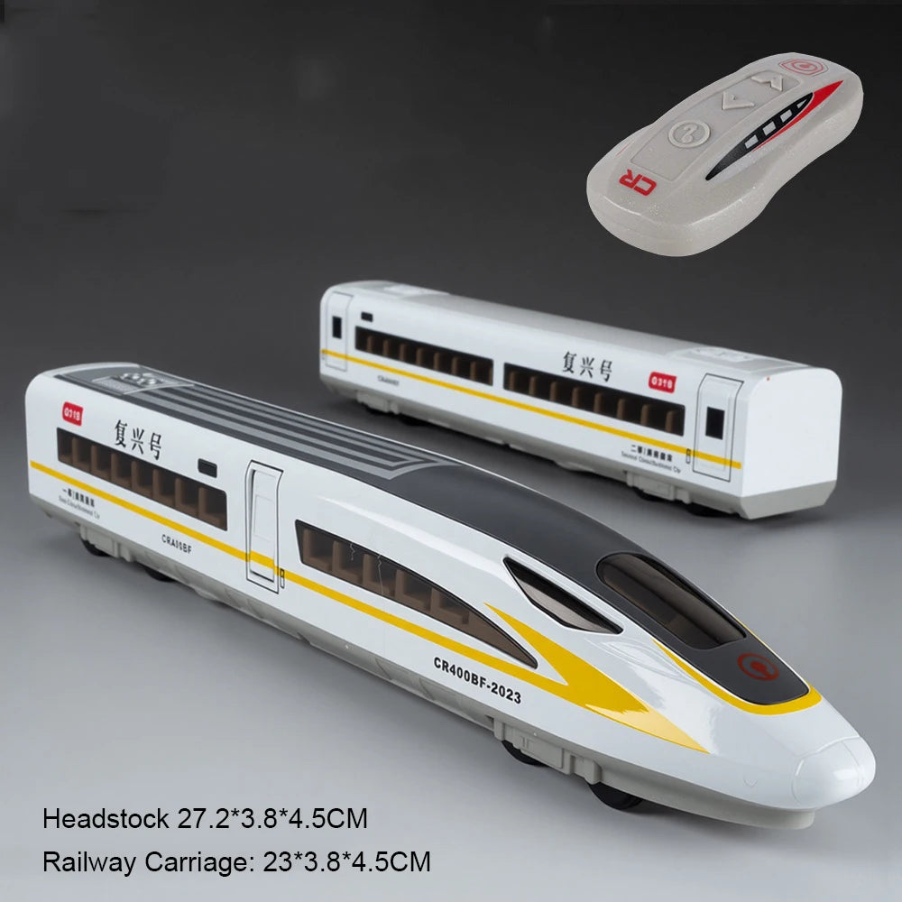 1:60 Scale FuXing High-speed Railway Toy Car Model Sound Light Remote Control Electric Simulation Train Models Ornaments Gifts
