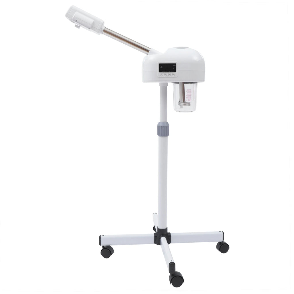 Professional Face Steamer Nano-Ion Ozone Hot Mist Hot Mist with LCD Screen Adjustable Height for Salon Home Spa Aging Reduction
