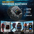 2026 TANK New 1400mAh Military GPS Smart Watch Men 2.01" AMOLED Screen 10ATM Waterproof Clock SOS Call Flashlight Smartwatch iOS