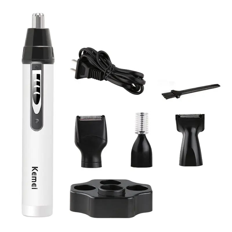 Kemei 4in1 grooming kit nose trimmer beard trimer for men electric eyebrow nose hair trimmer nose and ears machine rechargeable