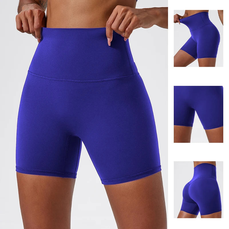 Hearuisavy Summer Soft Yoga Shorts Buttock Lift Gym Leggings Women High Waist Sports Shorts Women Running Workout Shorts Female Secondary image