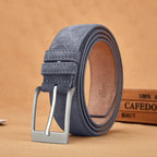 Luxury Suede Cowhide Leather Belt for women, Vintage Style Men belt  3.5cm Wide Waistband for Dresses & Jeans Unisex belt