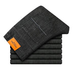 Man Pants Office Business Jeans Men Classic Blue Black Cotton Stretch Straight Denim Pants Male Brand Trousers