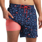 ESCATCH Summer 2026 New Fashion Polyester Swimming Shorts Men Gym Board Quickly Dry Elastic Waist Traje De Baño Beach Pants