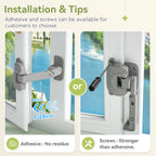 Updated Baby Window Safety Lock, Childproof Window Restrictor for UPVC, Adjustable Winodw Guard for Wooden, Metal Frames