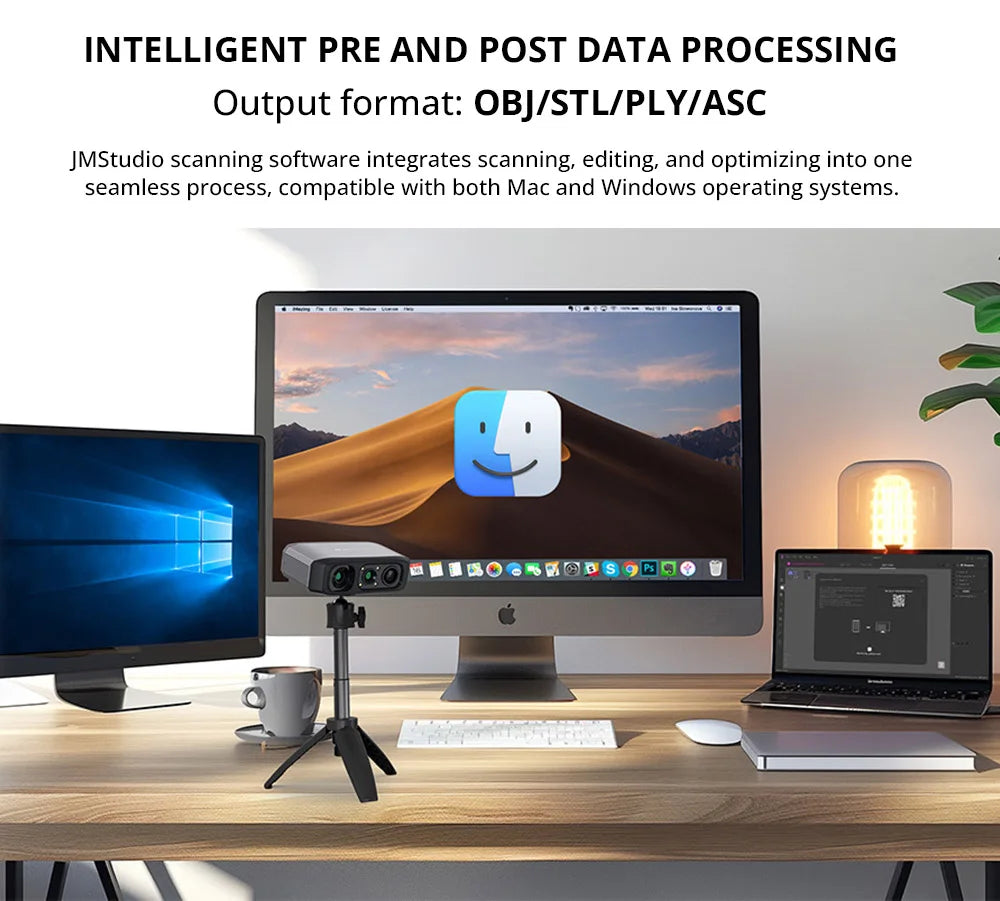 3DMakerpro Moose Lite 3D Scanner, 24-bit Color Camera, Al Visual Tracking,0.05mm Accuracy, 0.10mm Resolution, 10fps Frame Rate