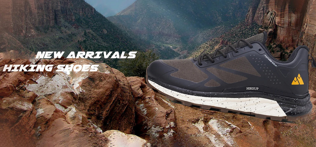 HIKEUP Outdoor Men's Sneakers Women Breathable Trail Running Shoes Hiking Shoes Trail Male Comfort Trekking Running Sneakers