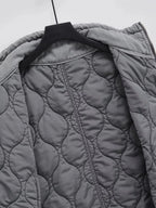 Autumn Winter Women Standing Collar Light weight Sleeveless Cotton Coat Vest Women Pocket Decoration Tank Top