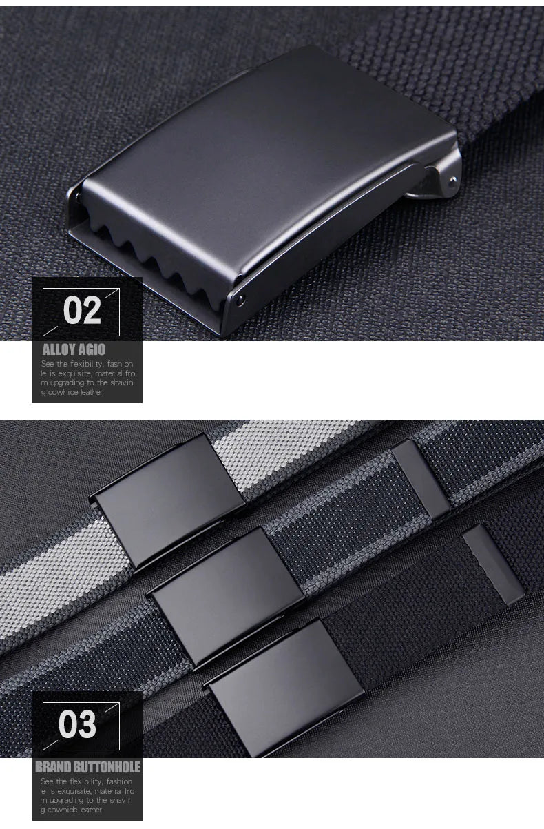 1/2pcs Canvas Nylon Belt Men Black Automatic Buckle Unisex Women Large Big Size Jeans Belts Plus LONG Extra Size 160 150 140cm