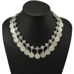 Multi-style Vintage Coin Choker Necklace for Women Boho Afghan Ethnic Gypsy Native Tribal Dress Turkish Pakistan Indian Jewelry
