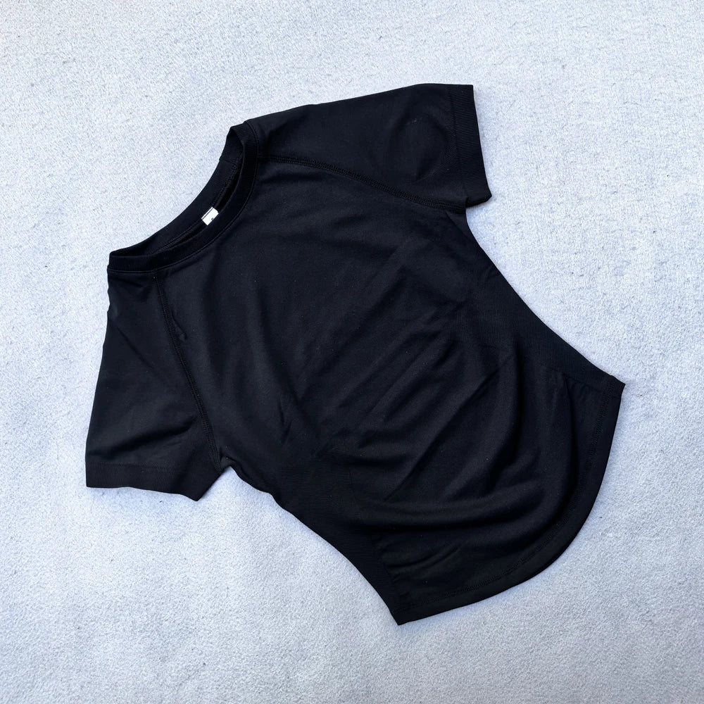Df Impact Short Sleeve Top Women Workout Top Gym Crop Top Light Weight Yoga Shirt Longline Sports T Shirts Fitness Activewear