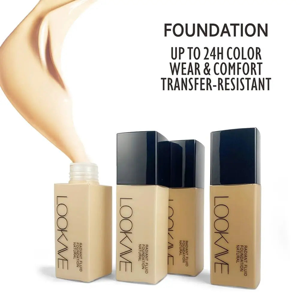 1Pcs Liquid Foundation Long Lasting Full Coverage Matte Cream CC Foundation Makeup Concealer Natural Liquid Base Moisturizing