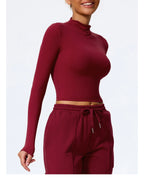 Hearuisavy Summer Women's Fitness Long Sleeved Shirt Lightweight Gym Workout Top Breathable Quick Drying Yoga Clothing Sportwear