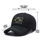 Unisex Brazilian Flag Embroidery Tactical Baseball Cap Classic Fashion Men and Women Outdoor Leisure Sports Summer Sunshade Hat