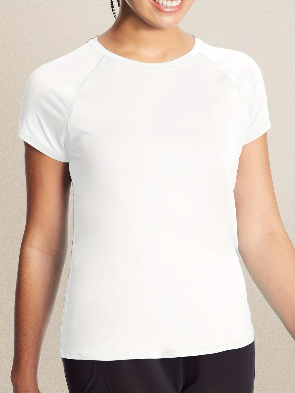 Women’s  Quick Dry Short Sleeve Resilience Gym Sports Moisture Wicking Round Neck T-Shirt Training Exercise Gym Sport Shirt