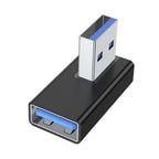 90 Degree Left Right Up Down Angled USB 3.0 A Male to Female Extension Connector Adapter for Laptop PC USB Chargers Converter