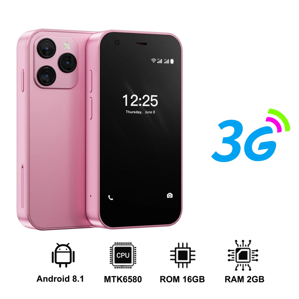 SERVO 15SE Super Mini Smartphone Android System 2GB+16GB Play Store Wifi Dual SIM 3.0" Small Pocket Cheap Smart Phones 3G WCDMA
