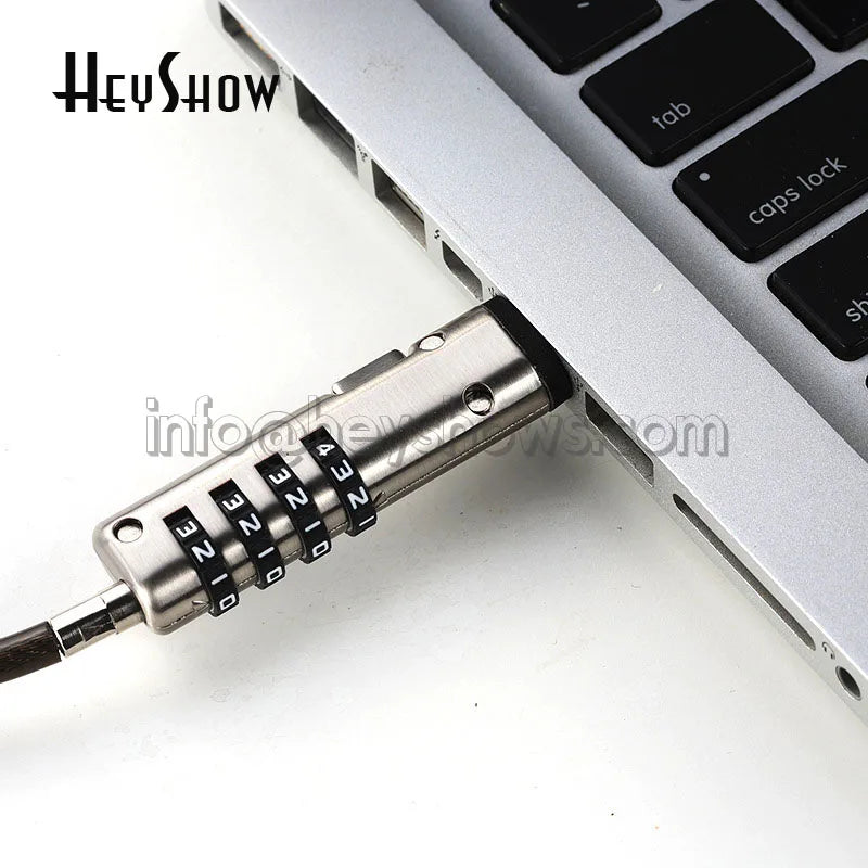 4-Digit Password Protected USB Port Laptop Security Lock Notebook Anti-Theft Combination Lock With Security Steel Lock Cable Secondary image