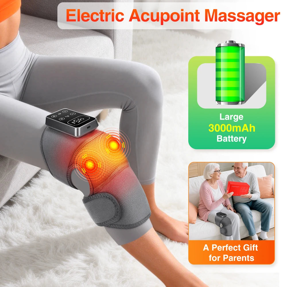 3 Vibrations 5 Levels Hot Compress Shoulder Elbow Massage Knee Support Brace, Electric Heating Knee Protection Belt Secondary image
