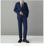 S-8XL Suit Men's Fashion Casual Outdoor (Blazer+ Pants) Gentleman Business Wedding Slim-fit Formal British Style Wedding Suit