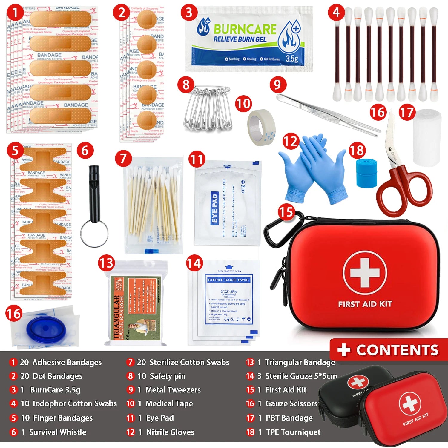 First Aid Kit Multi-purpose Emergency Medical Portable Medical Bag Outdoor Multi-functional Home Emergency edc Camping Hiking Main image