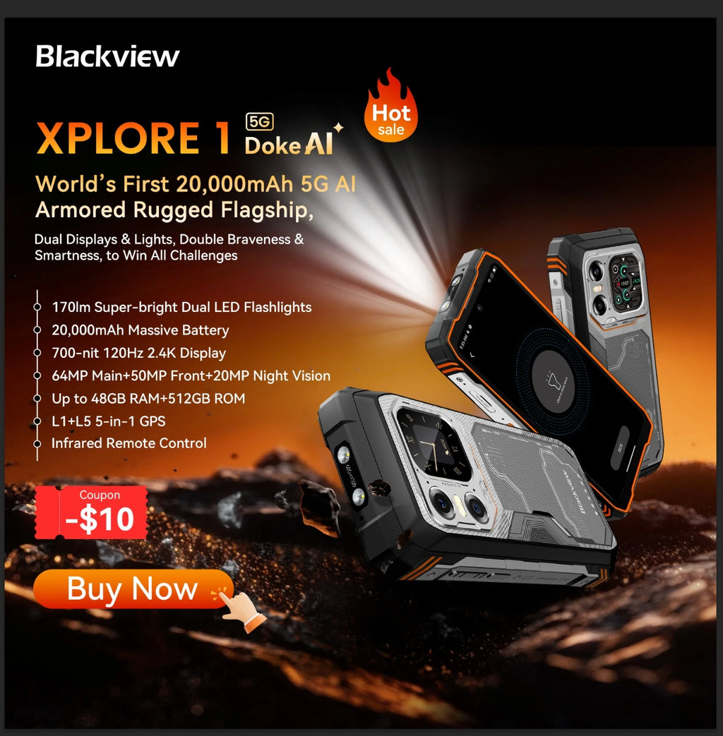 Blackview OSCAL PILOT 5 5G mobile phones AI Rugged Smartphone UNISOC T8100 6.67" 2.4K Display 120Hz, 8GB 256GB, 15000Amh Phones