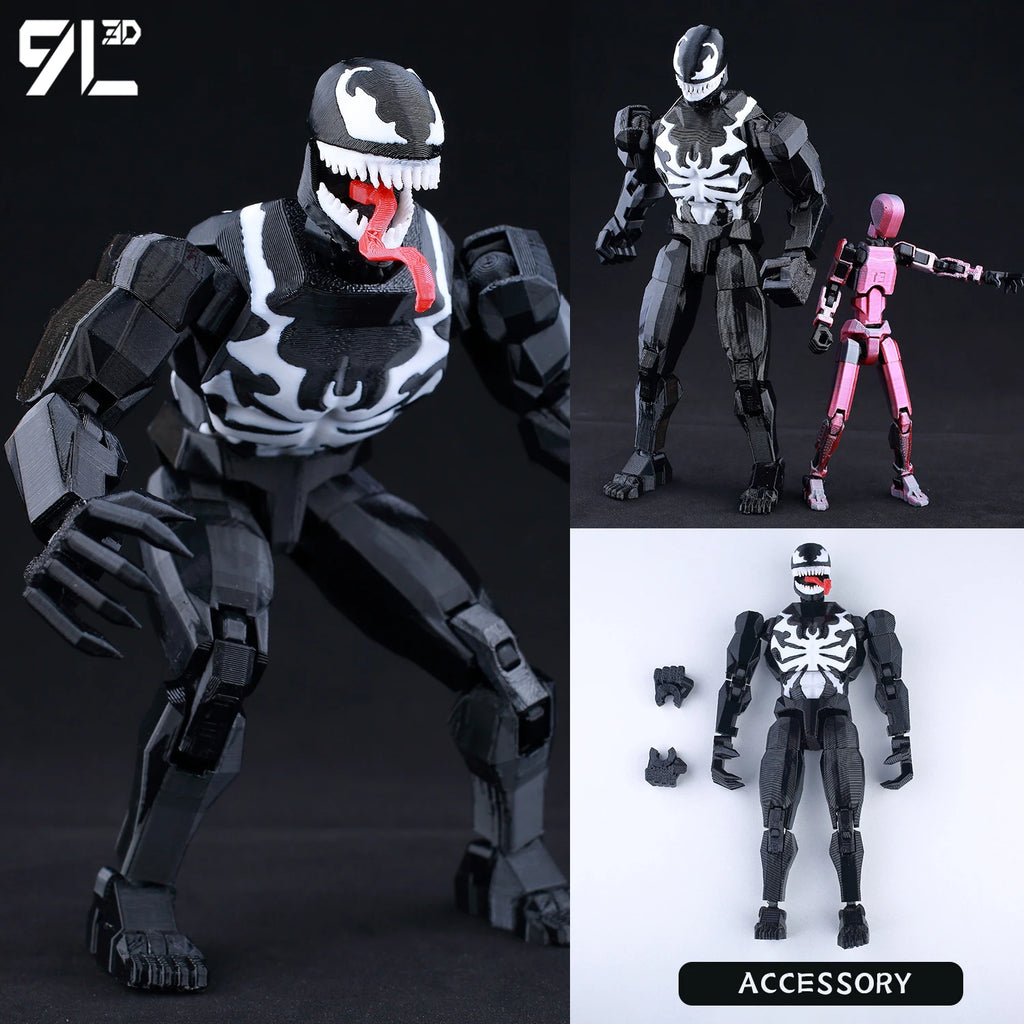 9L3D Printed Deadpool Wolverine Batman Spider-Man Venom Action Figures Dummy13 Lucky13 T13  Anime Model Toys Collectors Gifts
