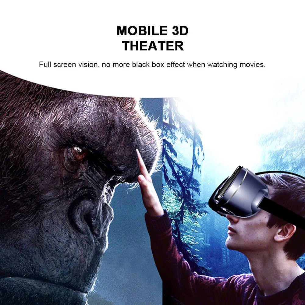 Virtual Reality 3D VR Headset Smart Glasses Helmet for Smartphones Cell Phone Mobile 7 Inches Lenses Binoculars Goggles Devices
