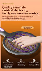 Foldable Electric Mosquito Swatter 3-in-1 Electric Mosquito Killer Anti-mosquito Lamp Rechargeable Wall-Mounted Mosquito Swatter