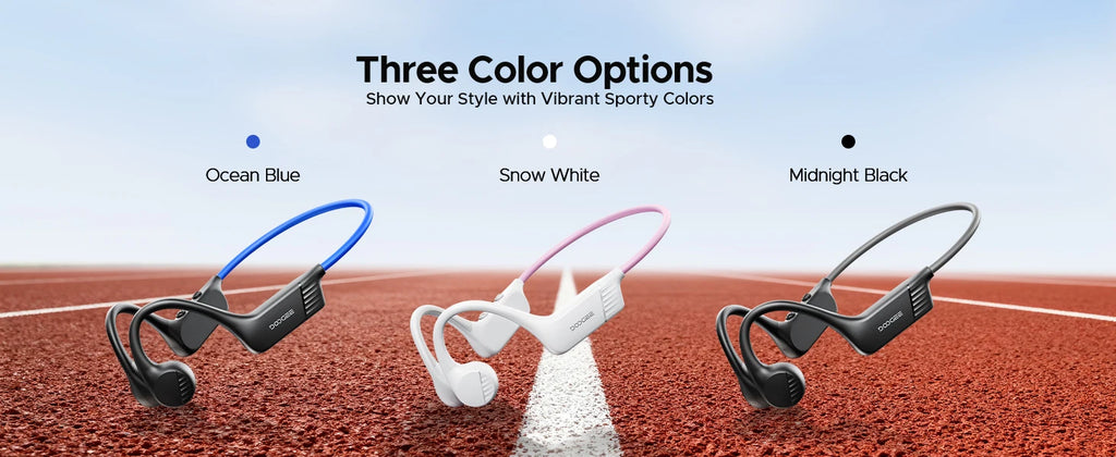 DOOGEE BoneBeat Run Bone Conduction Headphones Open-Ear Wireless Sports Earphone 10 Hours Battery Life for Running, Cycling